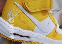 Gebroken wit x Nike Air Force 1 Mid “Canary Yellow” Magere Hein